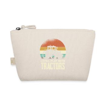 Silhouette de tracteur rétro avec police - Trousse biologique - nature - Devant