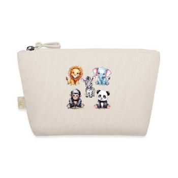 Cute jungle animal friends for children's rooms - Organic Pouch - nature - Front