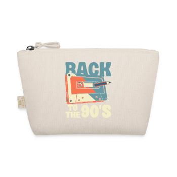 90er Jahre Geburtstag 90er Jahre Kassette Kostüm - Bio-Täschchen - Natur - Vorne