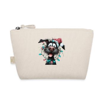 Woofs de Noël avec guirlandes lumineuses - Trousse biologique - nature - Devant