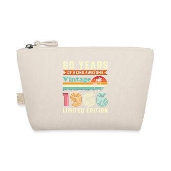 60 Jahre 1966 Vintage Retro Geburtstagsgeschenk - Bio-Täschchen - Natur - Vorne