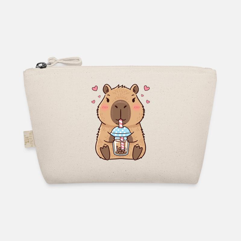 Capybara Bubble Tea Kawaii Trousse biologique