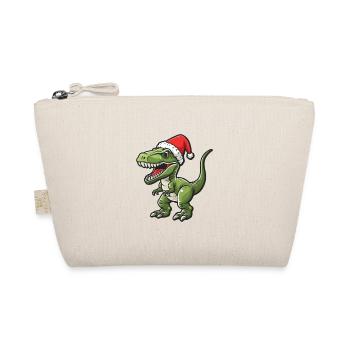 Dinosaur T-Rex Christmas - Organic Pouch - nature - Front