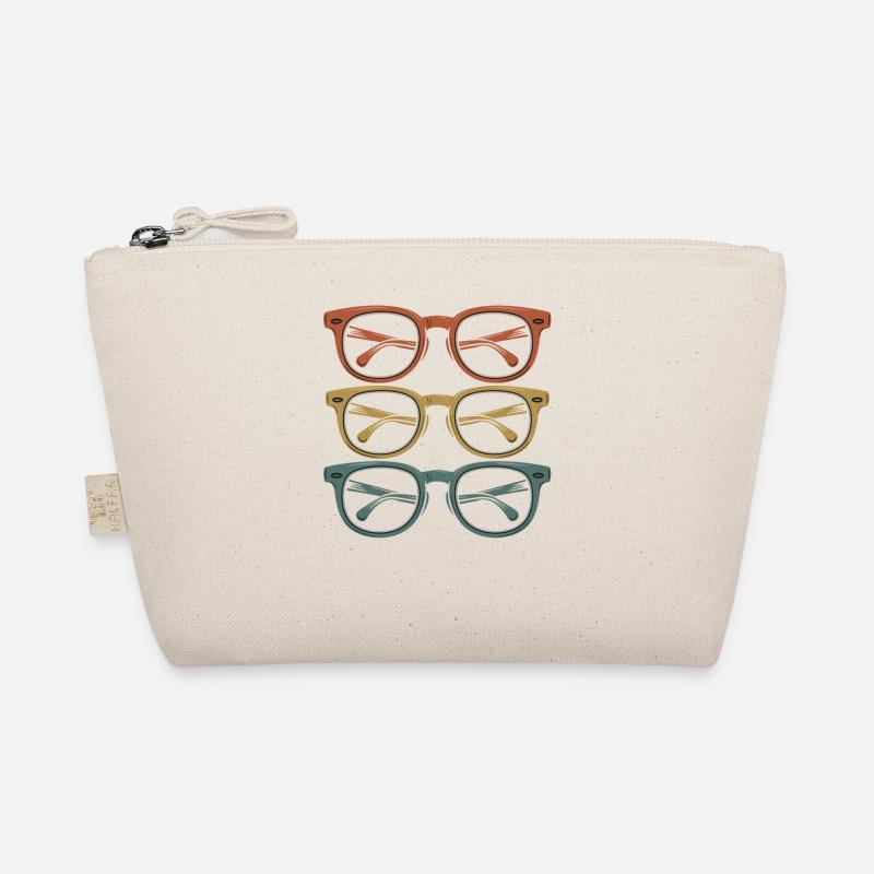 Colorful Glasses Trio Collection Organic Pouch