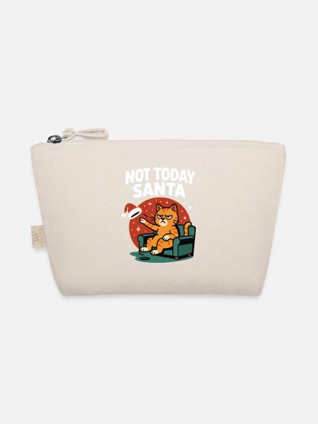 Drôle de chat pas aujourd’hui Père Noël Humour - Trousse biologique - nature