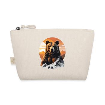 Bear in mountain panorama sunset - Organic Pouch - nature - Front