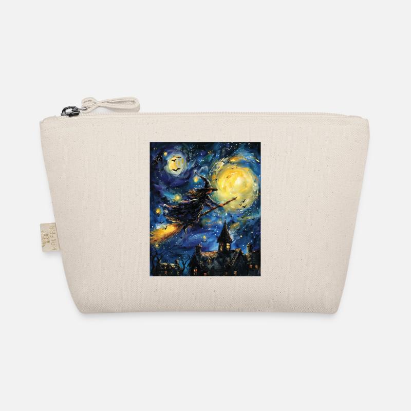 Witch Van Gogh Starry Night Organic Pouch