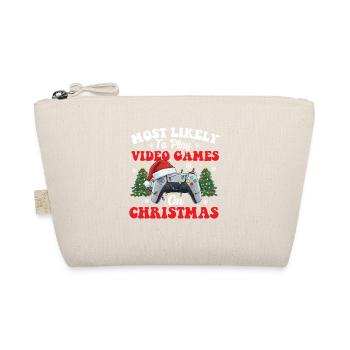 Most Likely To Play Video Games On Christmas Gamer - Organic Pouch - nature - Front