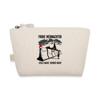 Silent Night, Safe Night - Christmas satire - Organic Pouch - nature - Front