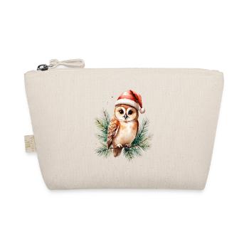 Hibou de Noël au chapeau de Père Noël - Trousse biologique - nature - Devant