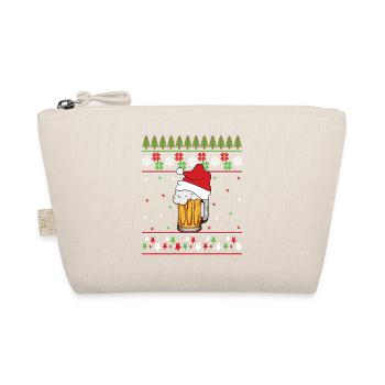 Weihnachten Bier Pullover Hässlich Geschenkidee Lustiger Humor - Bio-Täschchen - Natur - Vorne