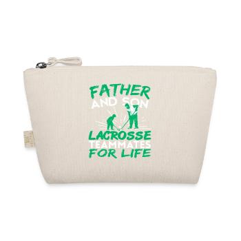 Father and Son Lacrosse Teammates for Life Bonding - Organic Pouch - nature - Front