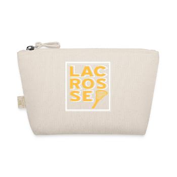 Bold Lacrosse Typography Grid Stick Player Fan - Bio-Täschchen - Natur - Vorne
