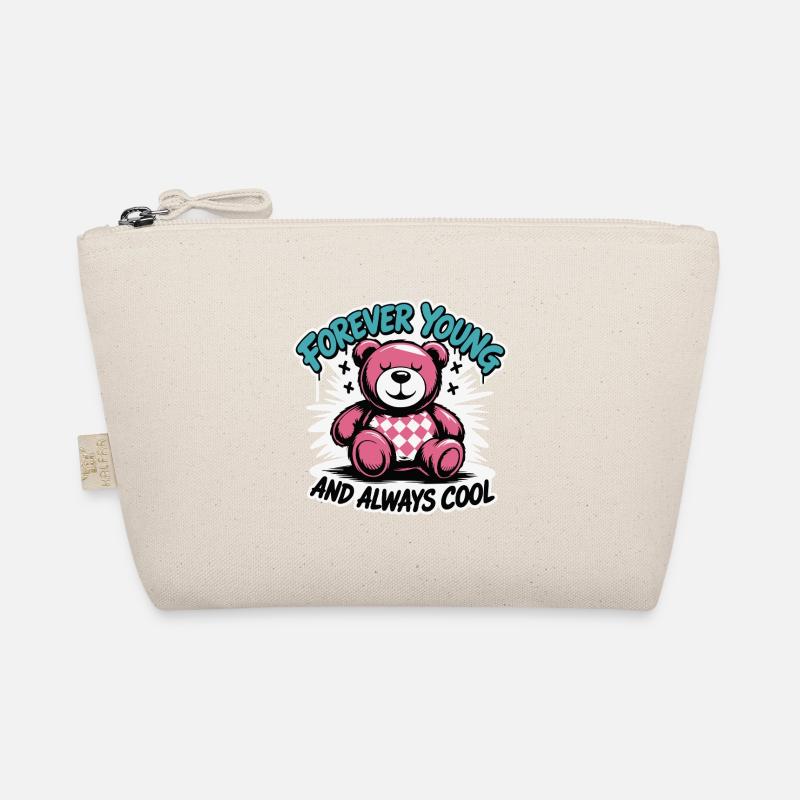 Forever Young Teddy Bear Graphic Organic Pouch