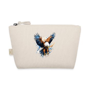 Stormy Eagle Splash Art - Organic Pouch - nature - Front