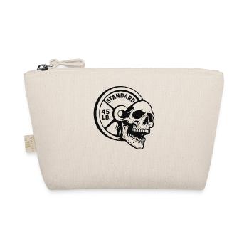 Skull Barbell Night Gym Art - Organic Pouch - nature - Front