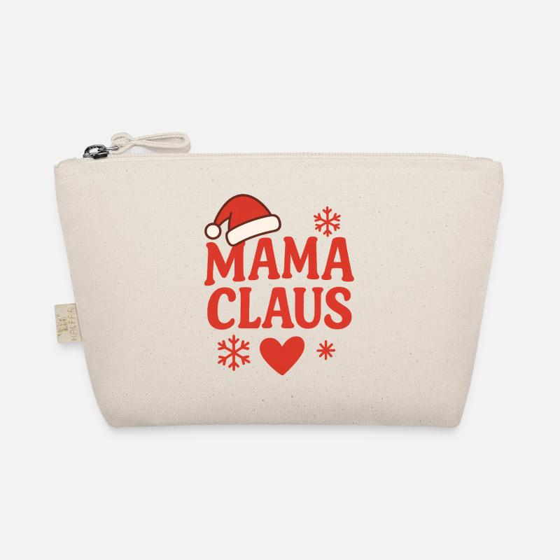 Mama Claus Weihnachtsdesign Bio-Täschchen