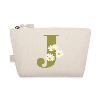 Lettre j vert marguerites - Trousse biologique - nature - Devant