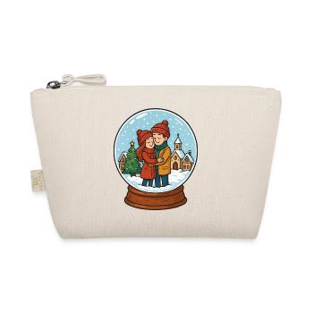 Couple in a snow globe in winter - Organic Pouch - nature - Front