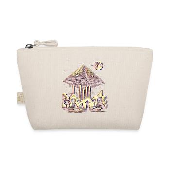 Ancient Pyramid UFO Mystery Design Shirt - Organic Pouch - nature - Front