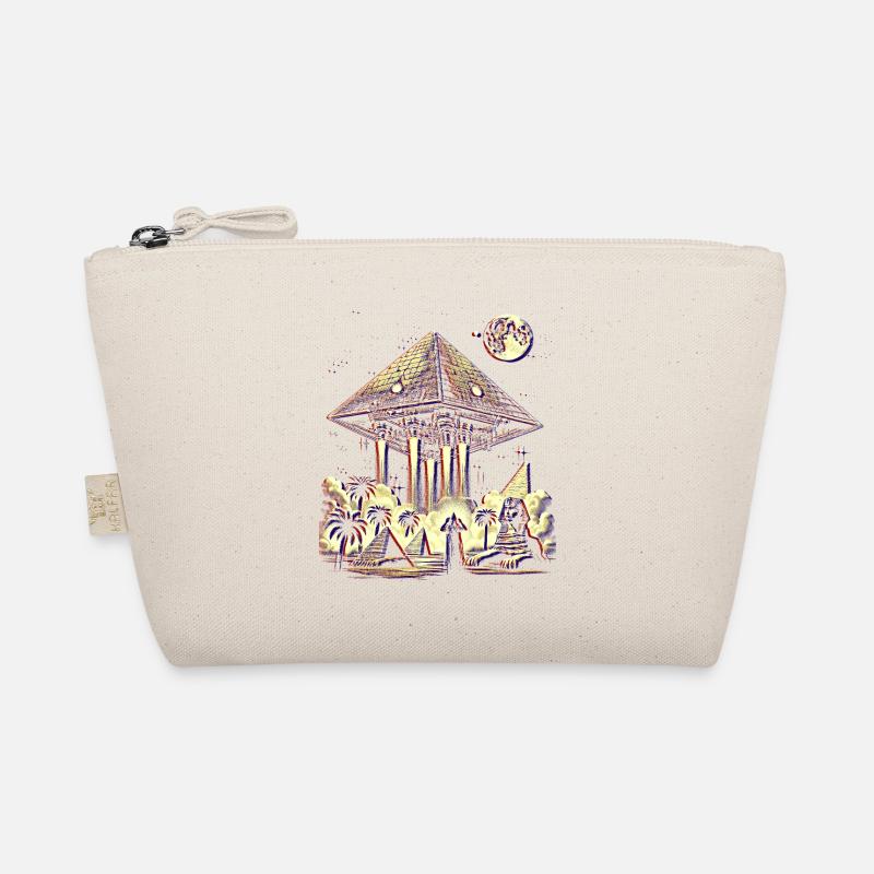 Ancient Pyramid UFO Mystery Design Shirt Organic Pouch