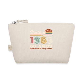 60 Jahre 1965 Vintage Retro Geburtstag - Bio-Täschchen - Natur - Vorne