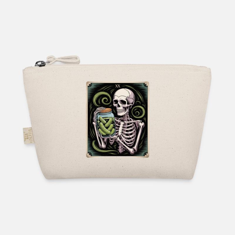 Tarot Card XX Skeleton with Pickles Jar Organic Pouch