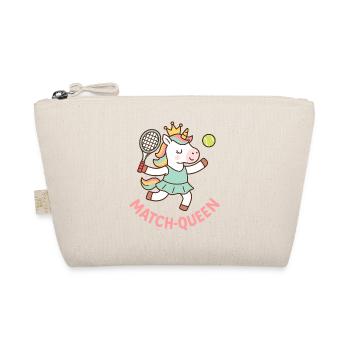 Match Queen Unicorn Tennis Shirt Girls - Organic Pouch - nature - Front