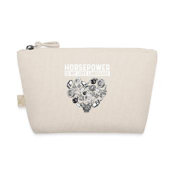 Horsepower Is My Love Language Racing Car - Organic Pouch - nature - Front