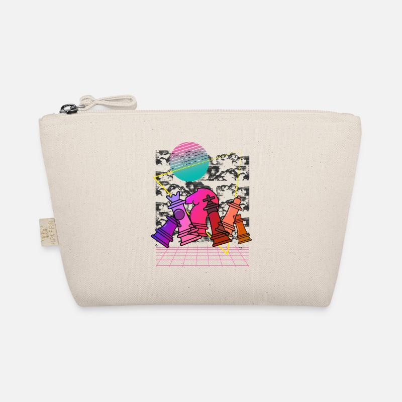 Neon Chess Collage Organic Pouch
