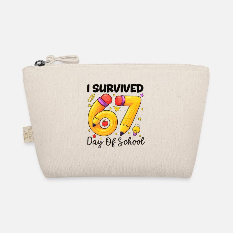I Survived 67 Days of School Six Seven - Bio-Täschchen - Natur