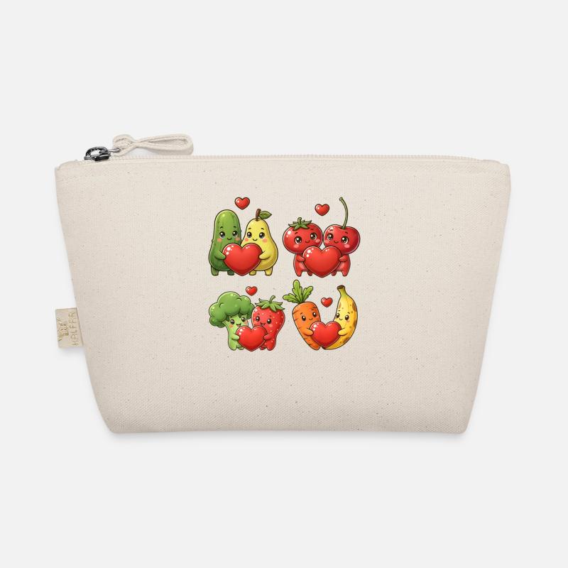 Kawaii Fruit Hearts Organic Pouch