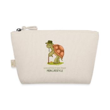 Slow Motion Lifestyle Funny Turtles Design - Organic Pouch - nature - Front