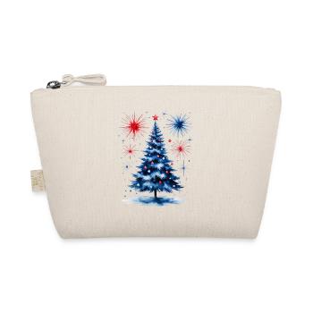 Fireworks Christmas Tree Pattern - Organic Pouch - nature - Front
