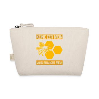 Keine Zeit mein Volk braucht mich Biene Imker - Bio-Täschchen - Natur - Vorne