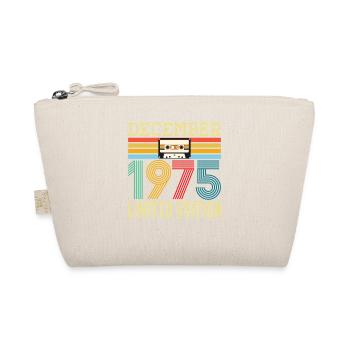 Born December 1975 50 Year Old 50th Anniversary Gift - Organic Pouch - nature - Front