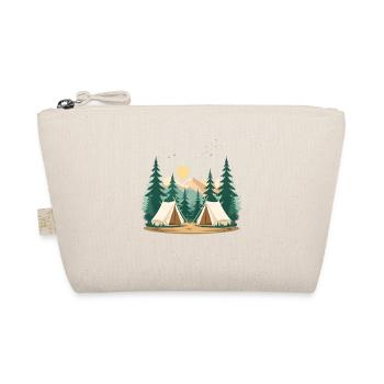 Night Forest Camping Illustration - Organic Pouch - nature - Front