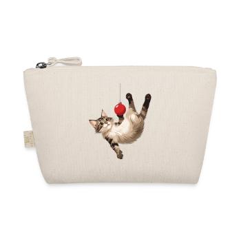 Cat acrobat ball game - Organic Pouch - nature - Front