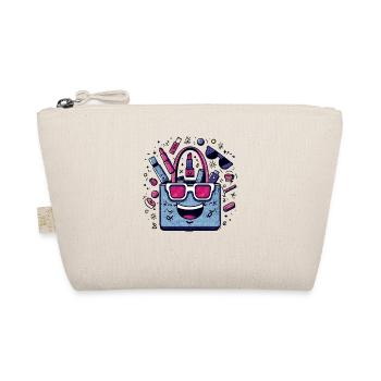 Fröhliche Kosmetik Tasche Popart Style - Bio-Täschchen - Natur - Vorne