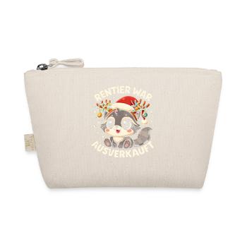Weihnachten Waschbär Humor Lustig Witzig Xmas  - Bio-Täschchen - Natur - Vorne