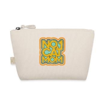 Badge rétro Cat Mom Number One - Trousse biologique - nature - Devant