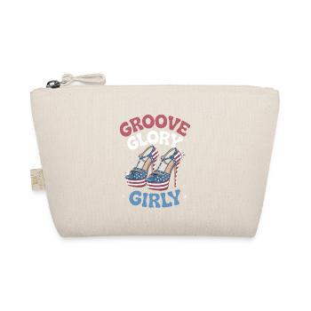 Groove Glory Girly Shoes Design for Patriots - Organic Pouch - nature - Front