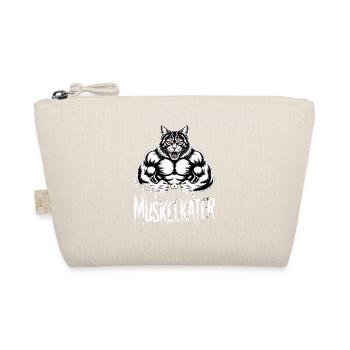 Muscular Sore Muscle Cartoon Cat - Organic Pouch - nature - Front