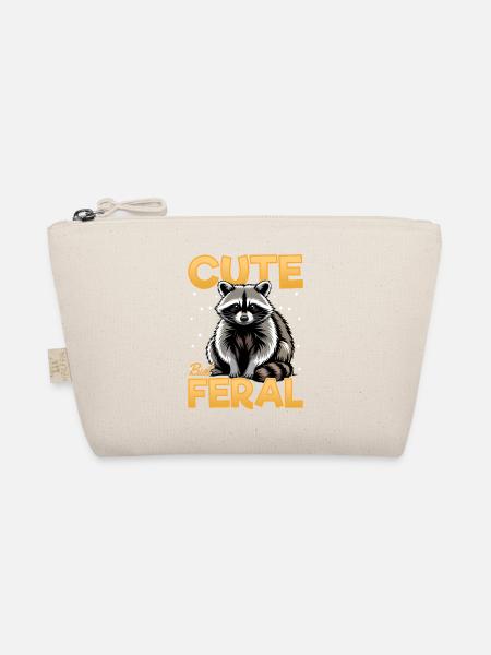 Funny Raccoon - Bio-Täschchen - Natur