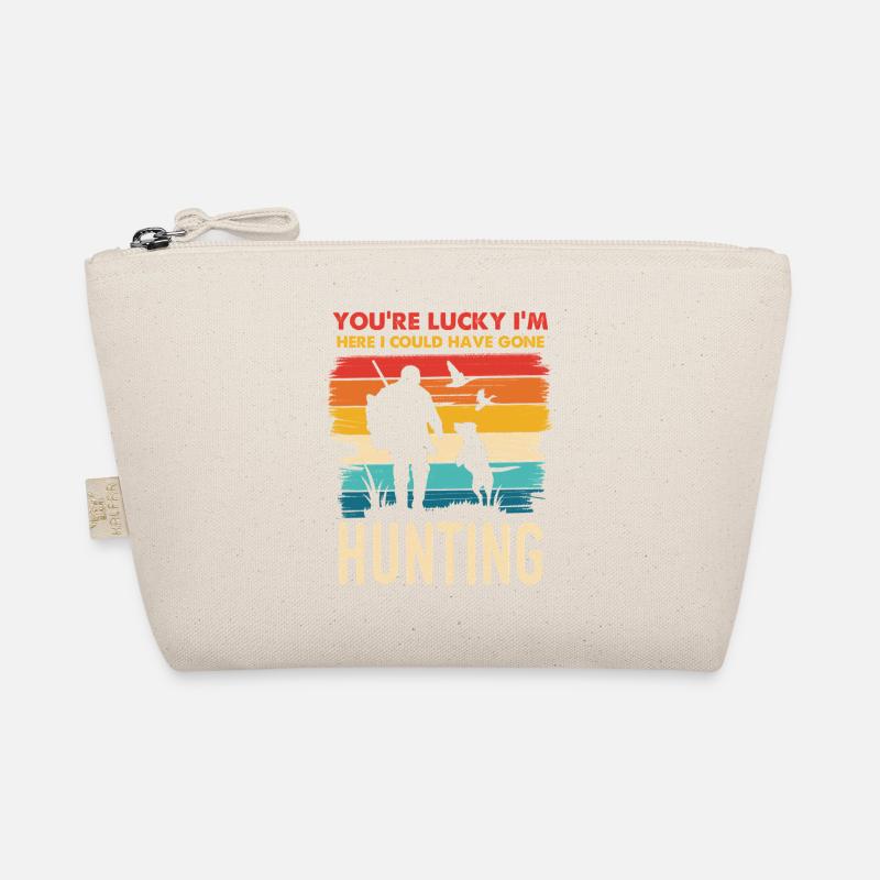 Chasse Humour Silhouette Au Coucher Du Soleil Trousse biologique