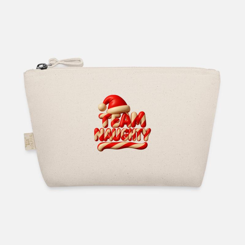 Team Naughty Weihnachtskollektion - Bio-Täschchen - Natur