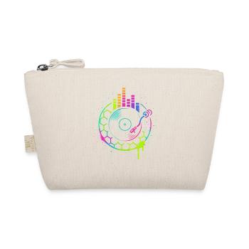 Music Vinyl Turntable DJ Equalizer Retro - Organic Pouch - nature - Front