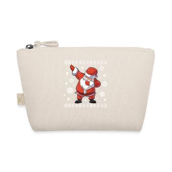 Hässlicher Weihnachts-Dab-Pullover Weihnachtsmann Tanz Lustig - Bio-Täschchen - Natur - Vorne