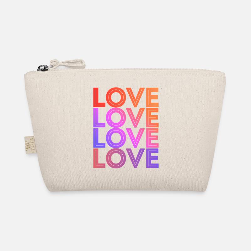 LOVE Text Font Design Gradient Typo Organic Pouch