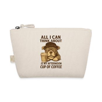 Sleeping dog thinks of coffee - Organic Pouch - nature - Front